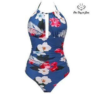 I2Crazy Deep V Halter One Piece Swimsuit